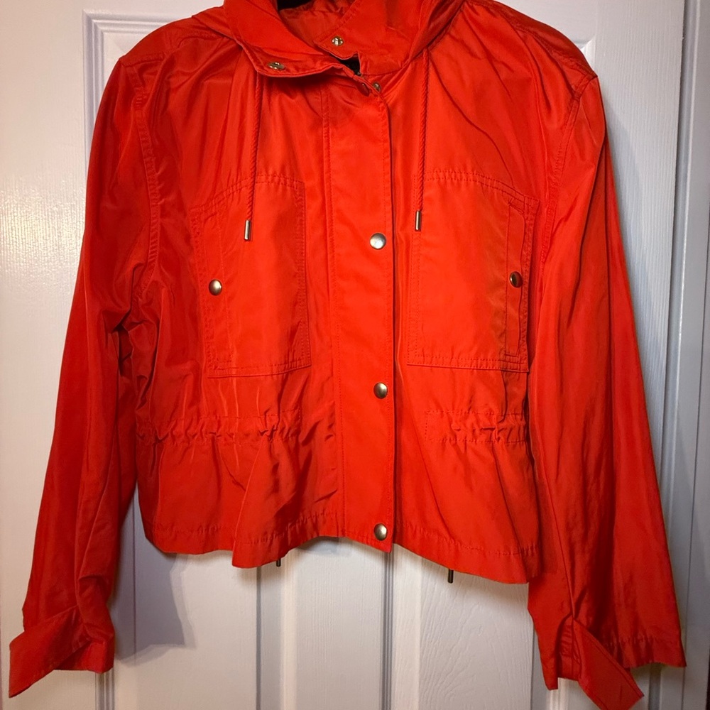 Banana Republic Bright Red Jacket with Elastic Waistband